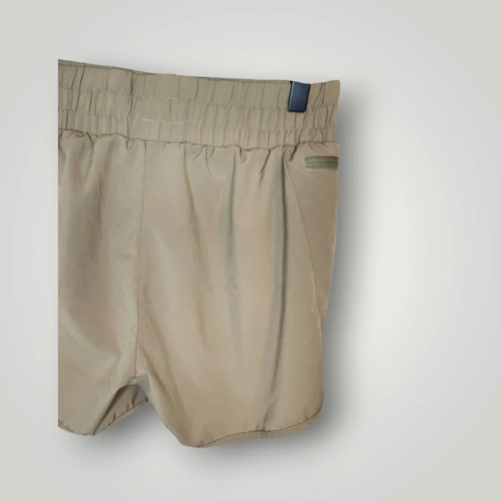 Women's athleisure shorts tan work out running shorts size small